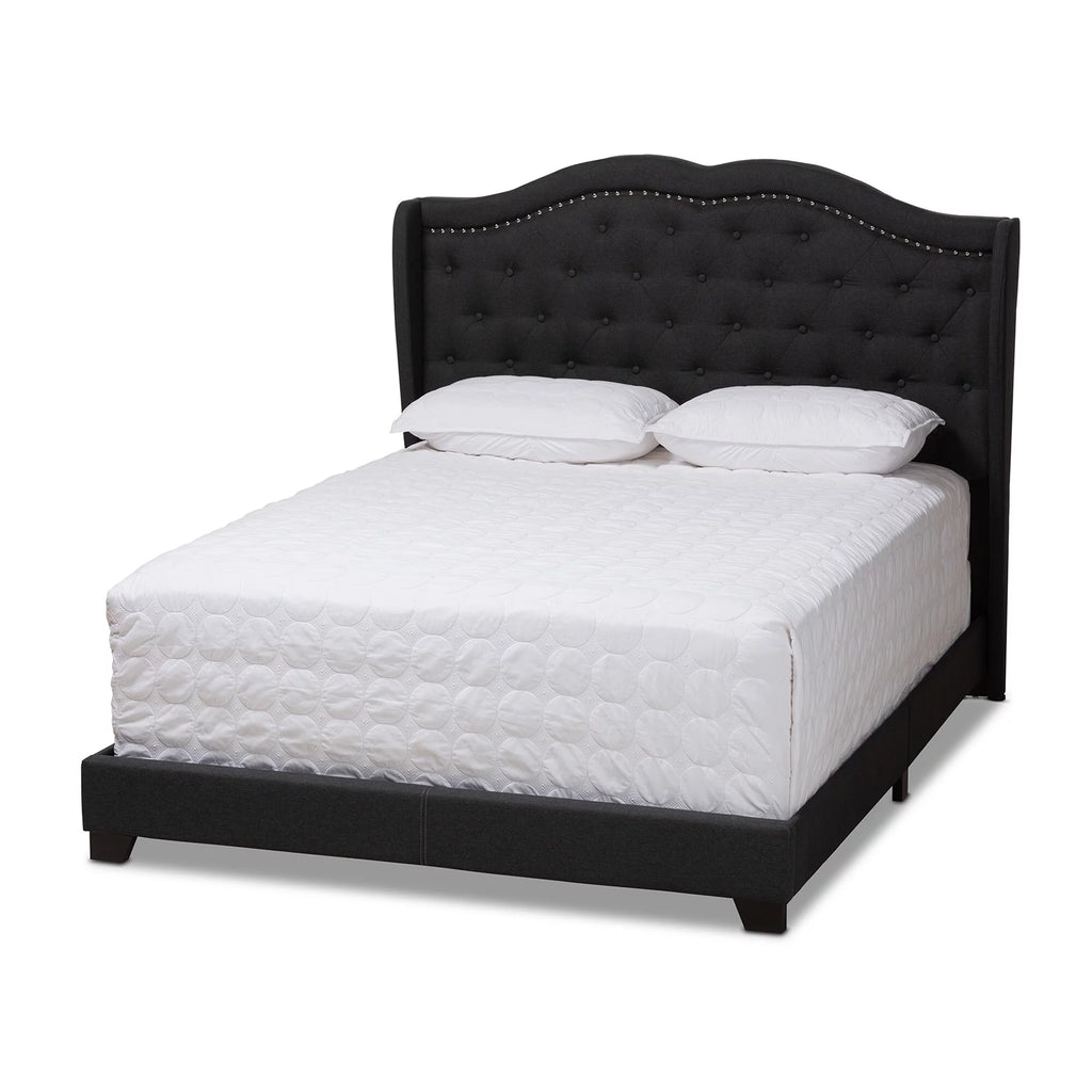 Baxton Studio Contemporary Bed by  Charcoal Queen