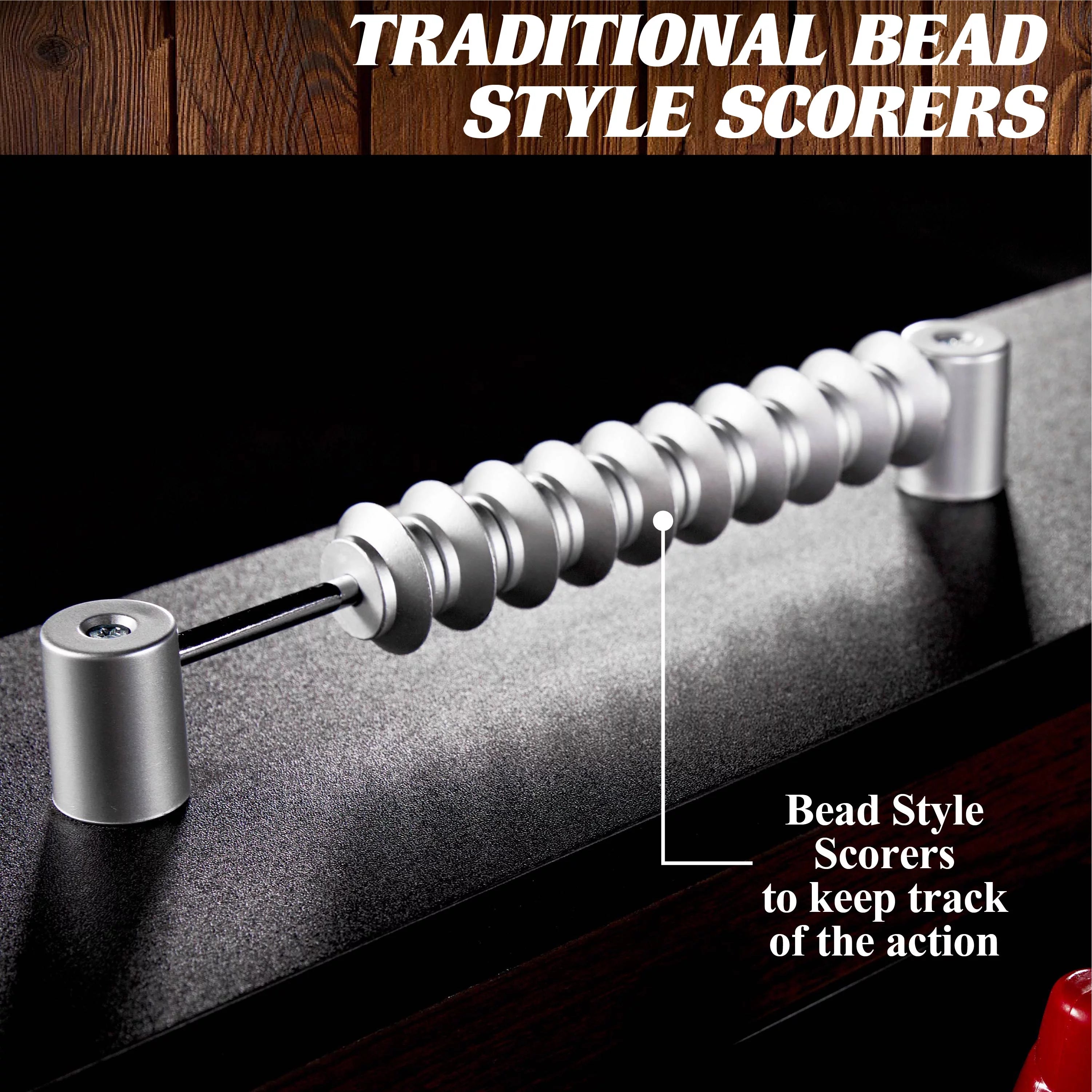 Barrington 58” Richmond Foosball Table Competition Size, Accessories Included, Brown/Black