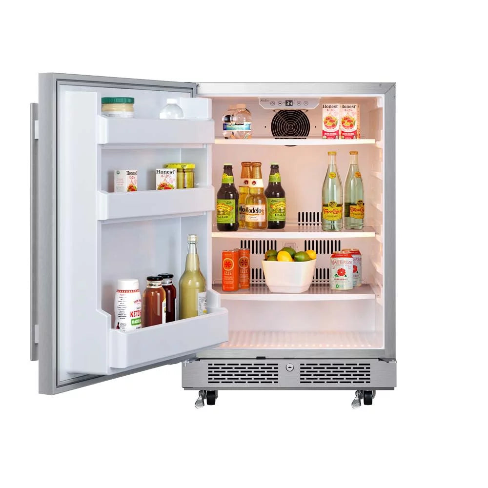 Avallon Afr242odlh 24" Wide 5.66 Cu. Ft. Built-In Compact Outdoor Refrigerator - Stainless