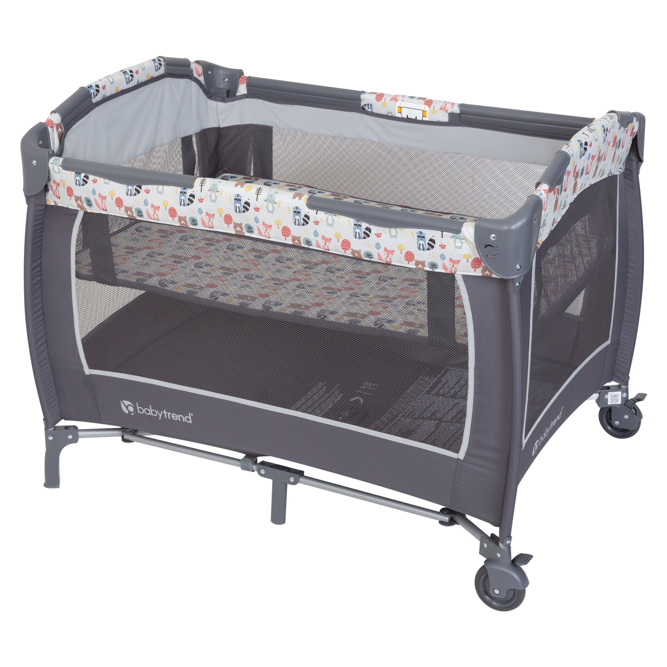 Baby Trend Lil Snooze Deluxe II Nursery Center Playard - Forest Party Gray