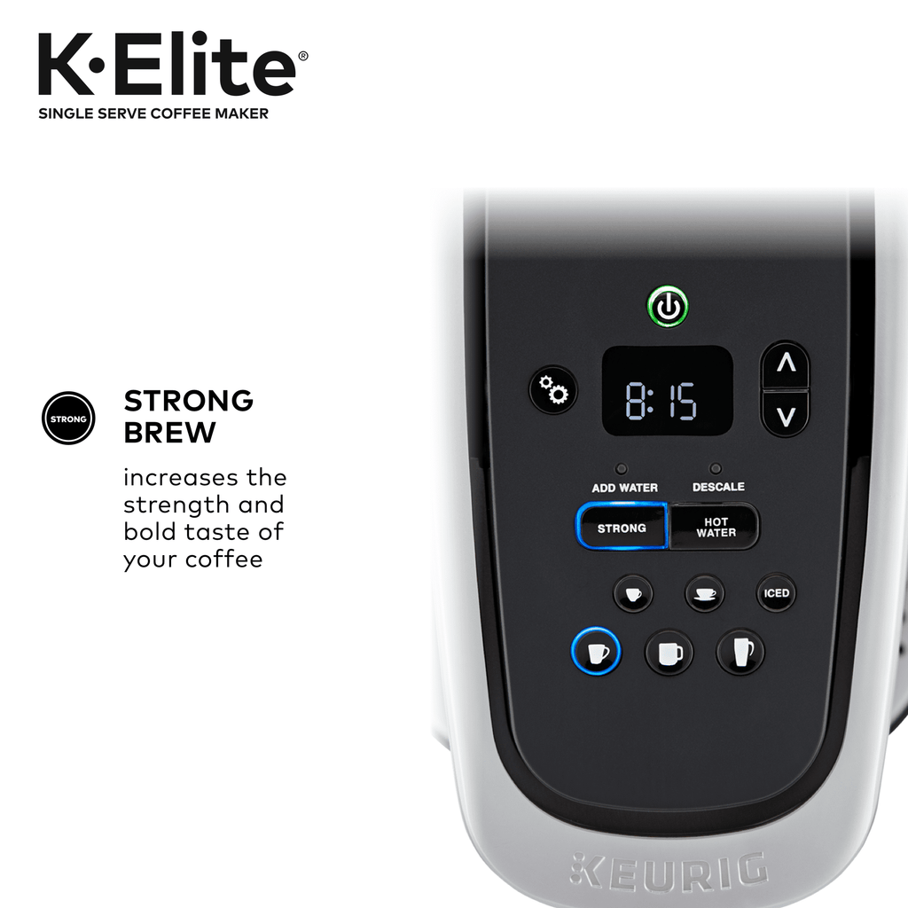Keurig K-Elite, Single Serve K-Cup Pod Coffee Maker, Brushed Gold