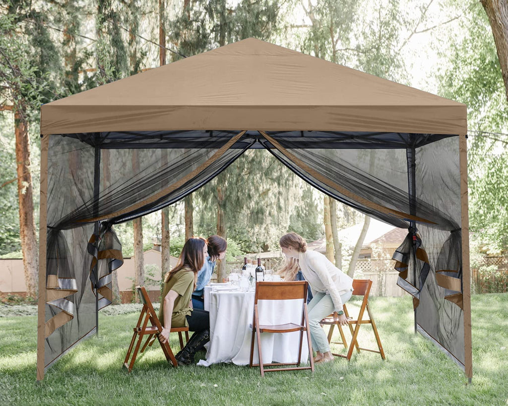 ABCCANOPY 10 ft x 10 ft Easy Pop up Outdoor Canopy Tent, White