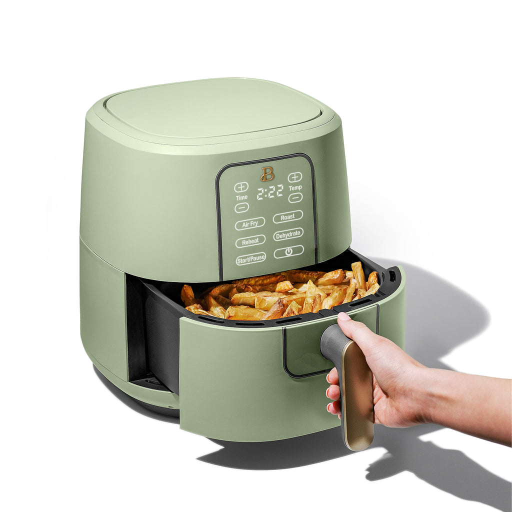 Beautiful 6 Qt Air Fryer with TurboCrisp Technology and Touch-Activated Display, White Icing by Drew Barrymore