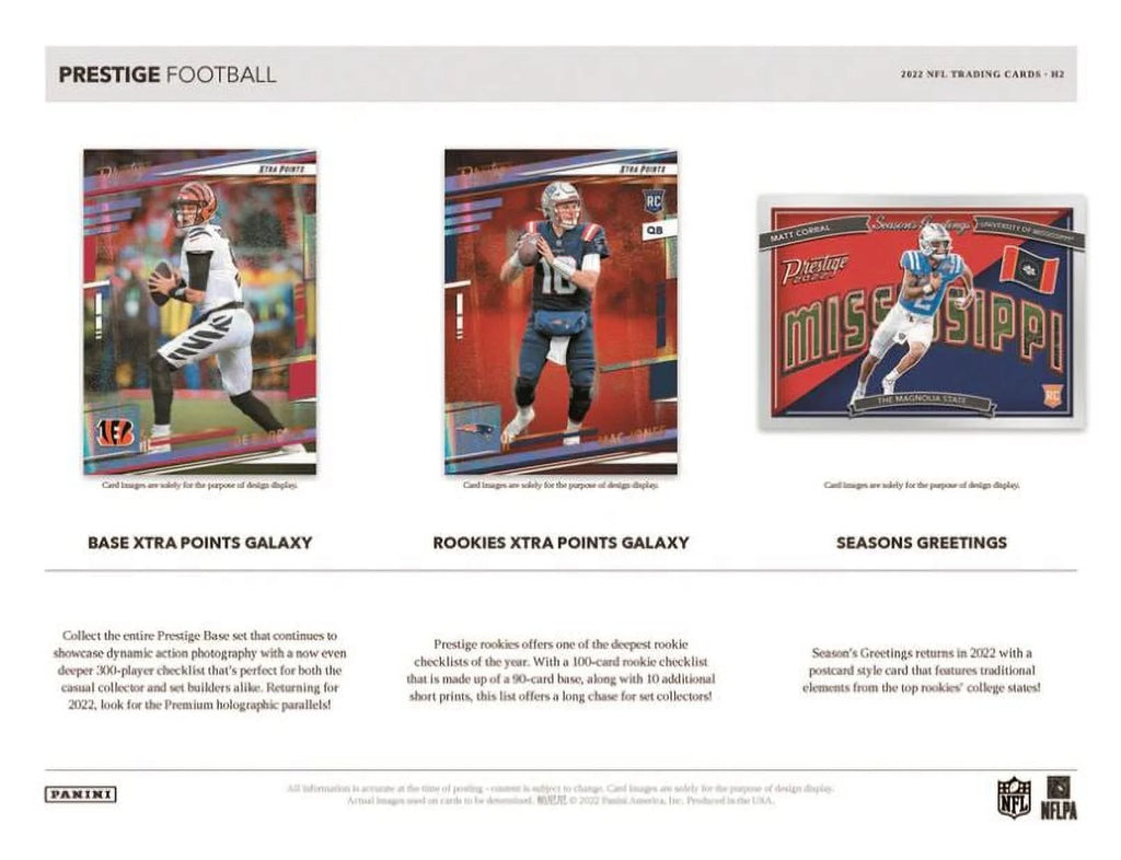 2022 Panini Prestige Football H2 Hobby Box