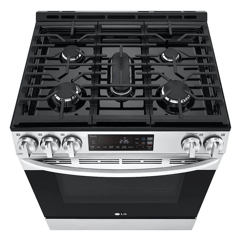 30 Inch Slide-In Gas Smart Range with 5 Sealed Burners, 5.8 cu. ft. Oven Capacity,