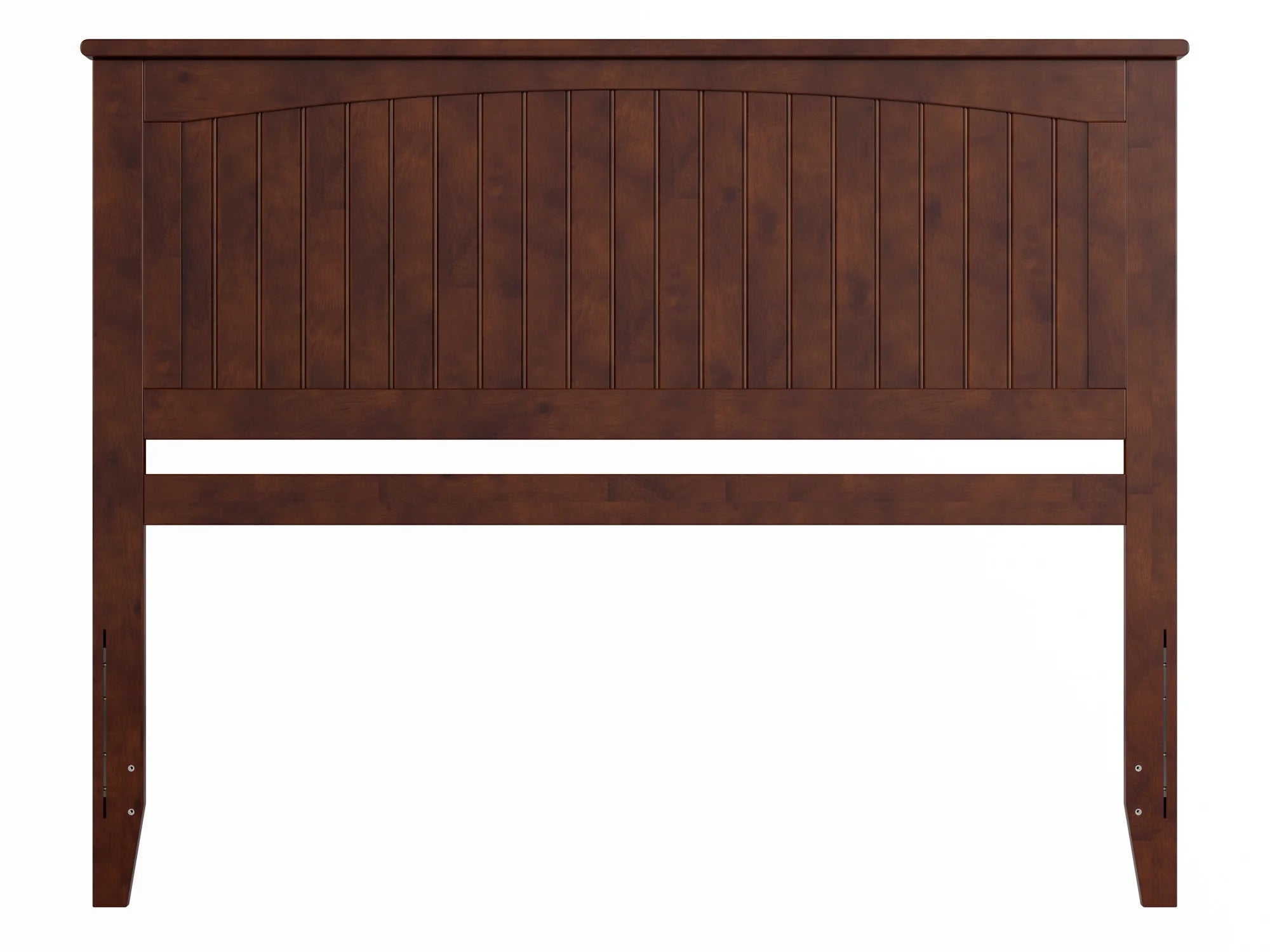 AFI Nantucket Queen Solid Wood Panel Headboard with Attachable Charger, Walnut
