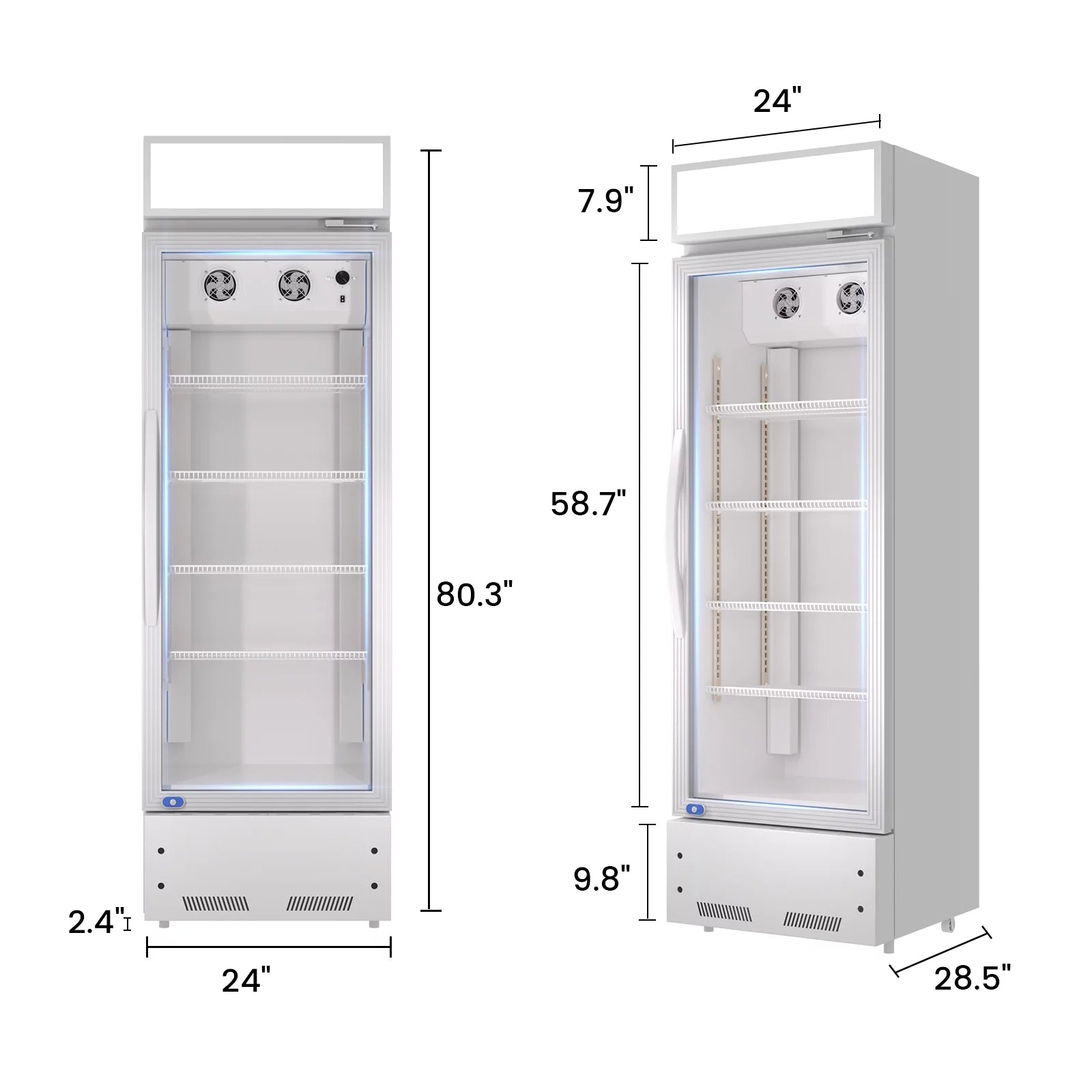 16.5 Cu.Ft Merchandising Refrigerator with Light Box
