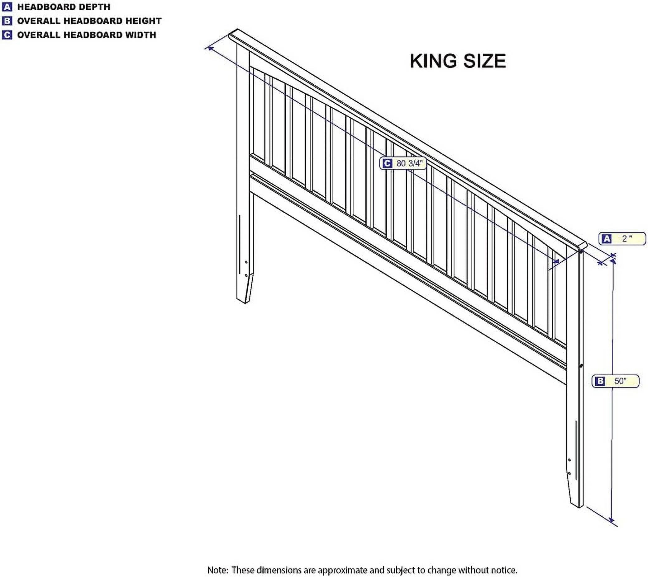 Atlantic Furniture Mission Headboard, King, Walnut, Model:AR287854