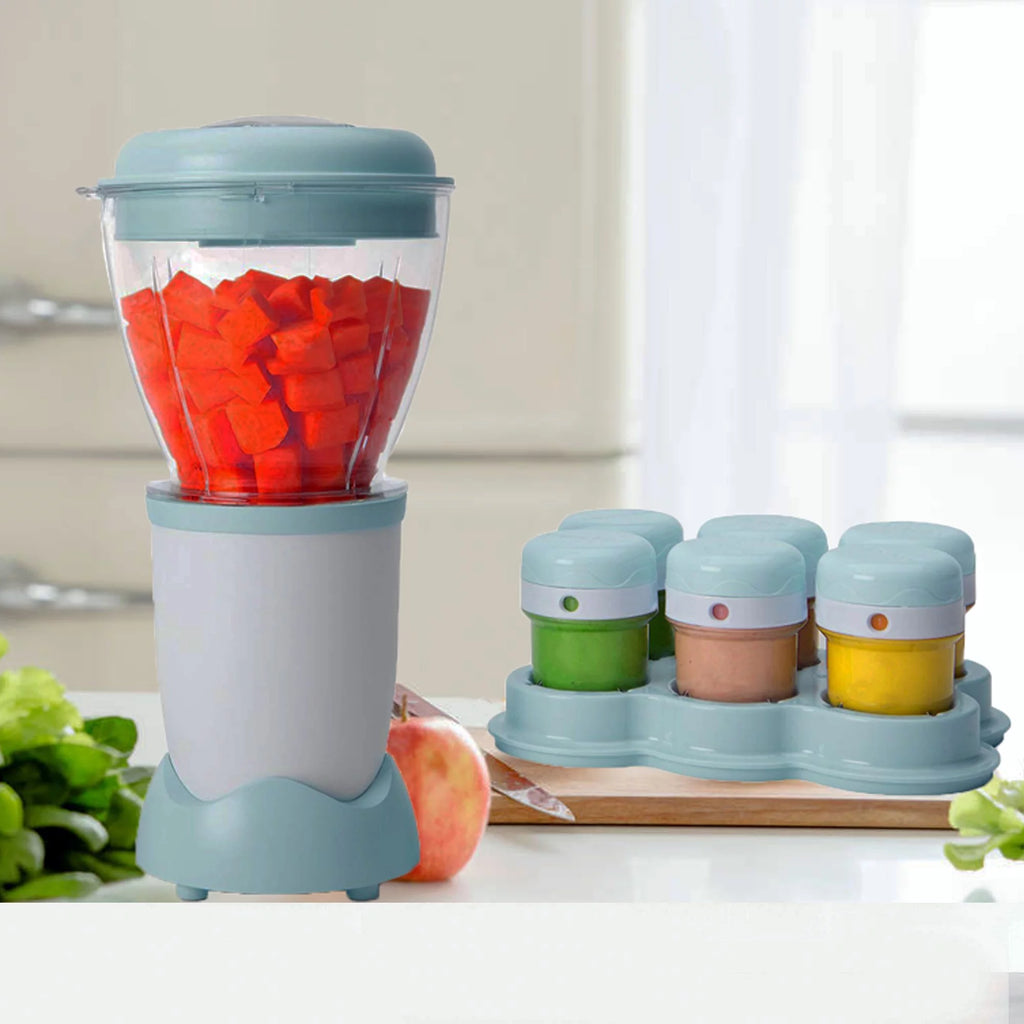 Baby Complete Food-Making System - with 200 watt Motor Base, 32-Oz Batch Bowl & Lid (Blue)