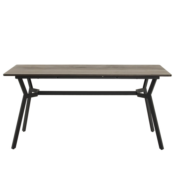 ALFRESCO N101 Rectangular Table 1160*76*76cm with Diagonal Feet Solid Wood Grey Desktop Splicing, Disassemble