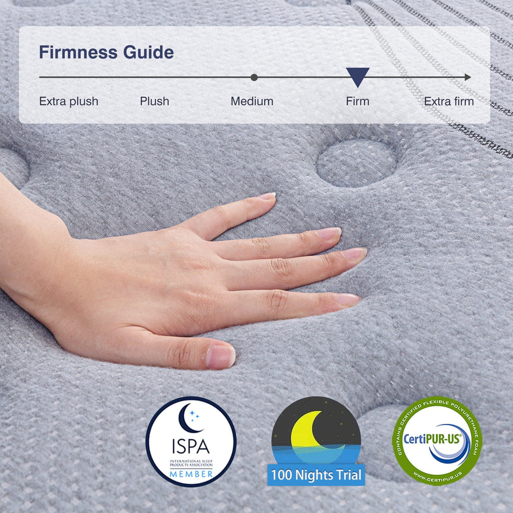 Avenco 10 inch Hybrid Mattress Innerspring and Gel Memory Foam in a Box California King