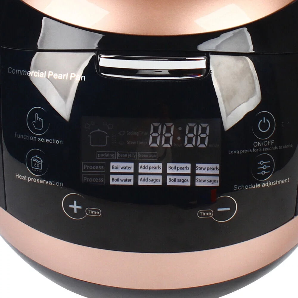 110V 5L Fully Automatic Tapioca Bubble Tea Pearl Maker Machine Nonstick Pot