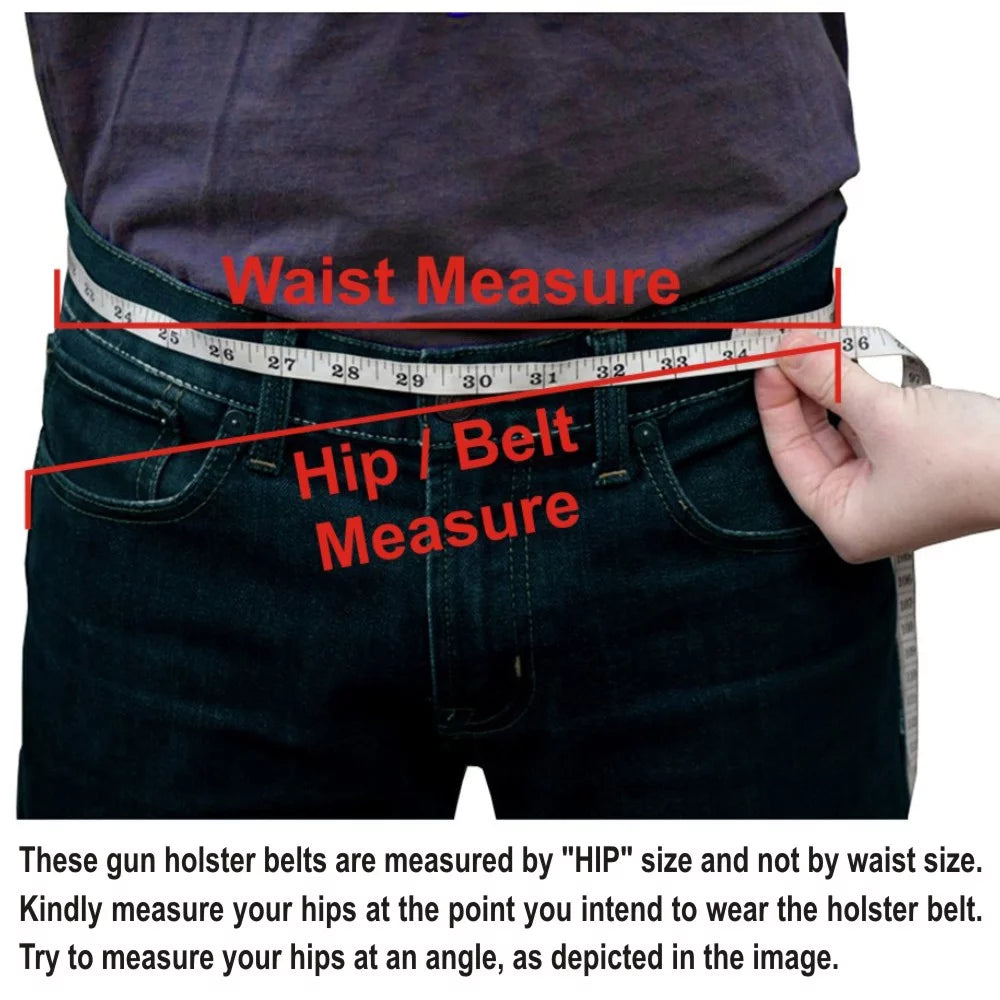 50HS 38 In Hilason Western Right Hand Gun Holster Rig 22 Cal Leather Cowboy