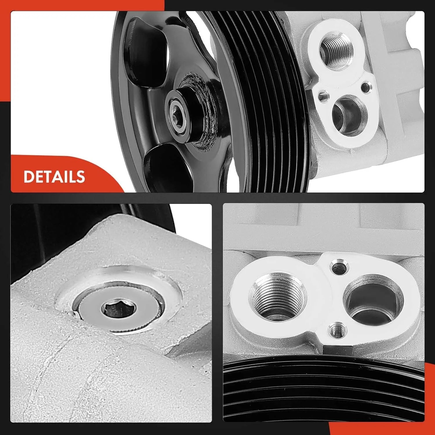 A-Premium Power Steering Pump with Pulley Compatible with Infiniti EX35 EX37 G35 G37 M35 M37 Q40 Q50 Q60 2007-2017