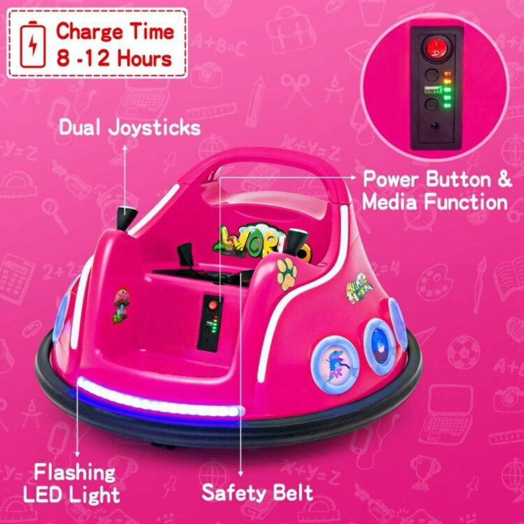 12V Electric Ride On Car for Toddlers with Remote Control and Flashing LED Lights - Perfect Gift for Little Drivers