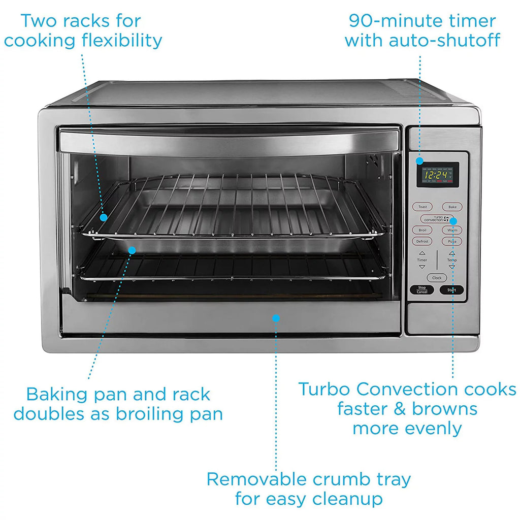 7-in-1 Large Countertop Convection Toaster Oven for Pizza Bake Broil Defrost Toast Warm (18-Slice)