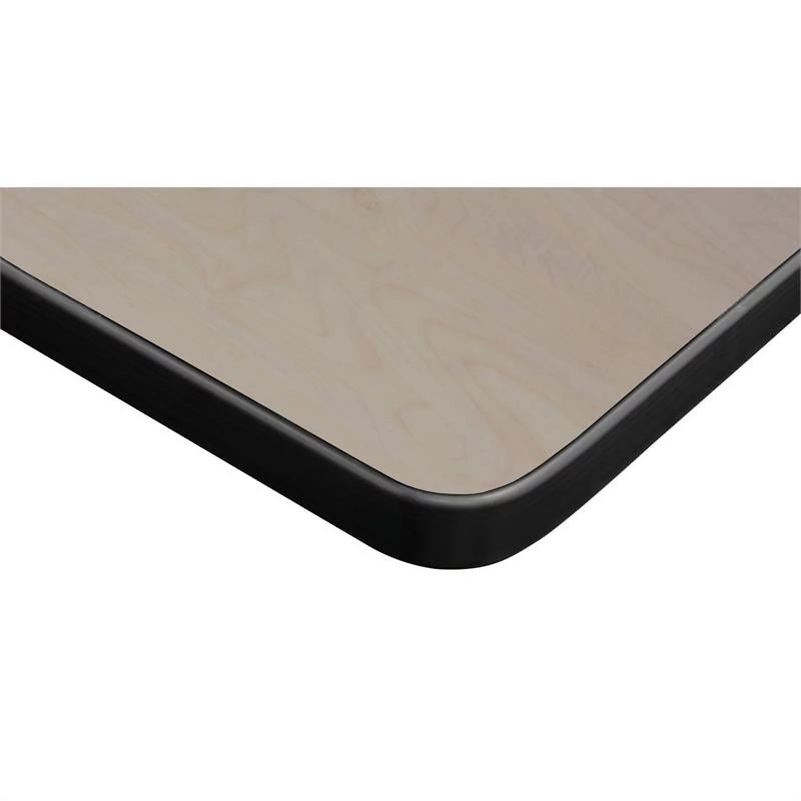 60" x 24" Flip Top Mobile Training Table w/ Divider- Maple & 2 Stack Chairs