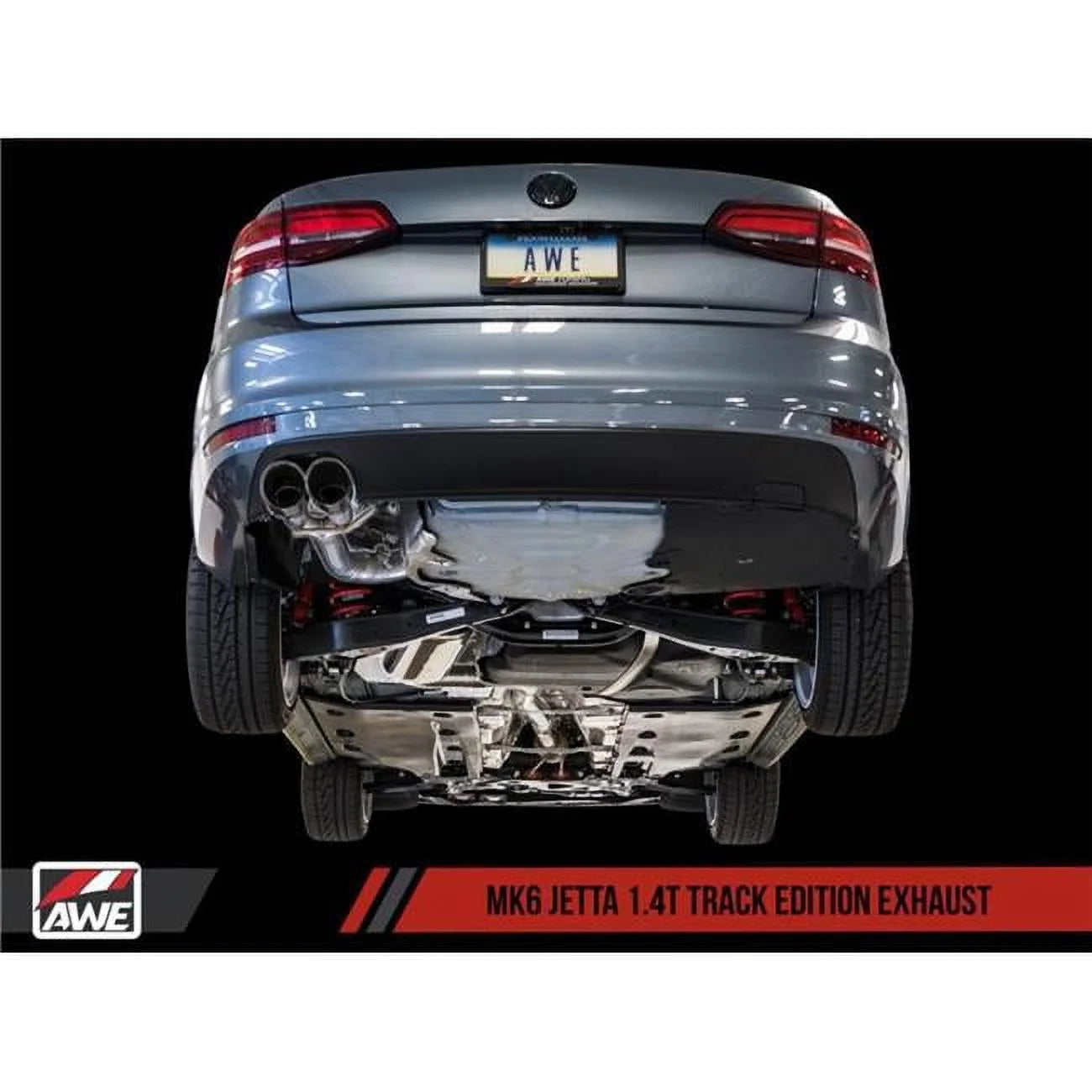 AWE Tuning  Exhaust with Chrome Silver Tips for 2009-2014 Volkswagen Jetta Mk6 1.4T Track Edition