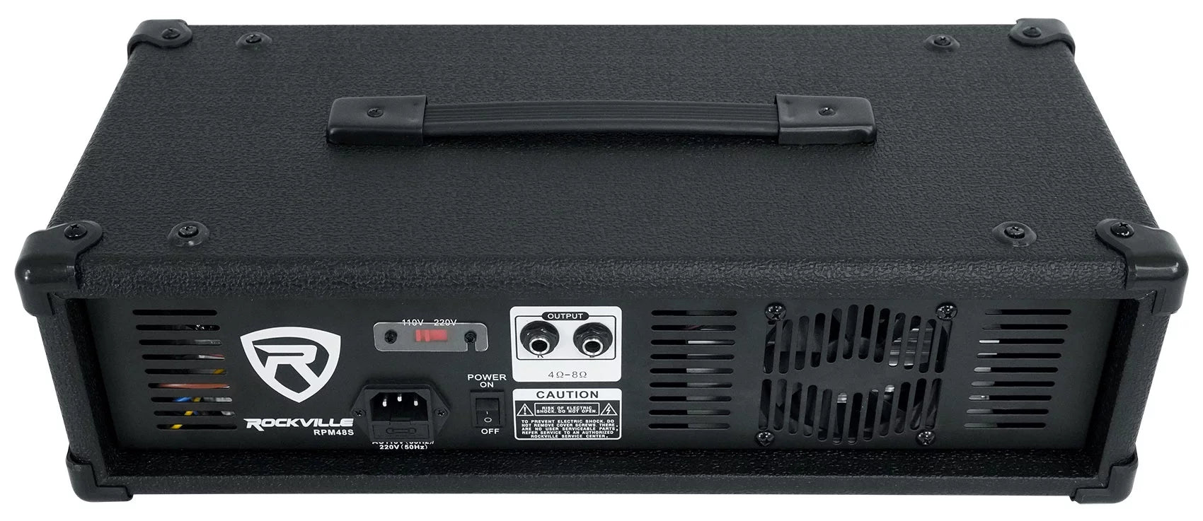 (2) Rockville SPGN154 15" 1600W DJ PA Speakers+Powered 4-Ch. Mixer+Stands+Cables