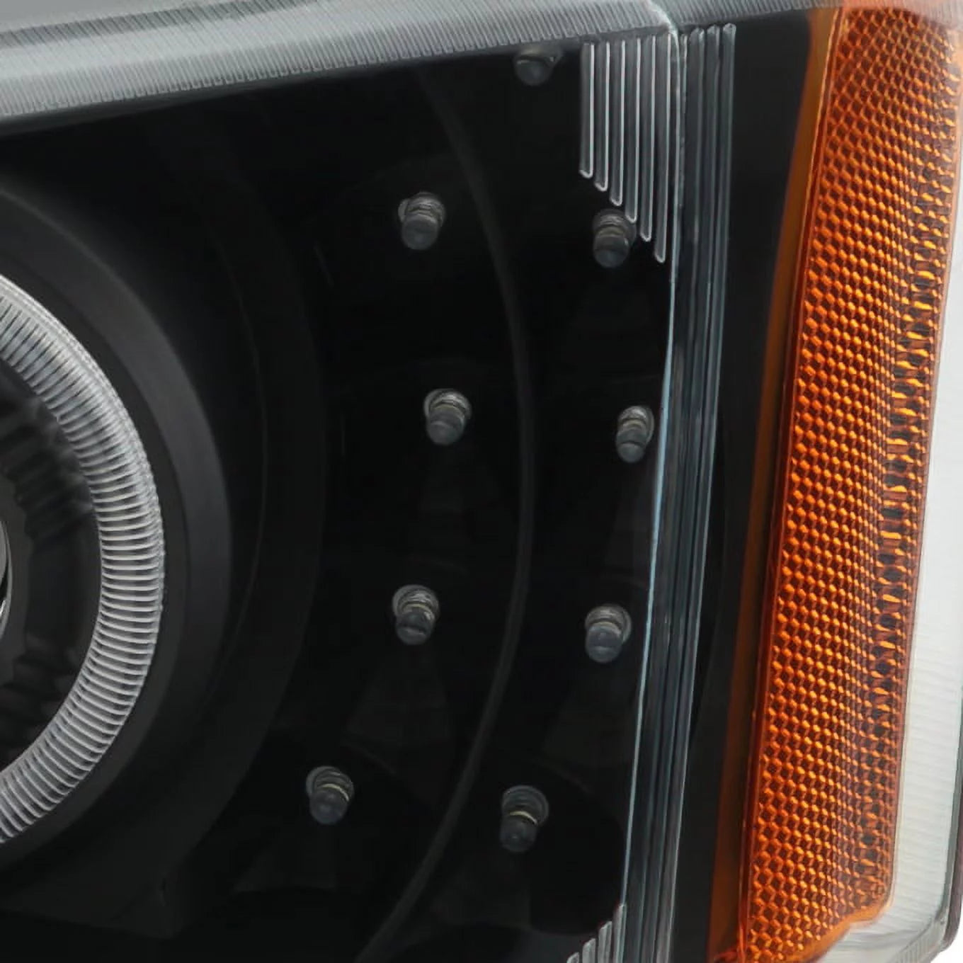 AKKON - For [Dual LED Halo Ring] 2003 - 2007 Chevy Silverado | 2003 - 2006 Avalanche Projector Headlights + Corner Bumper Lamp