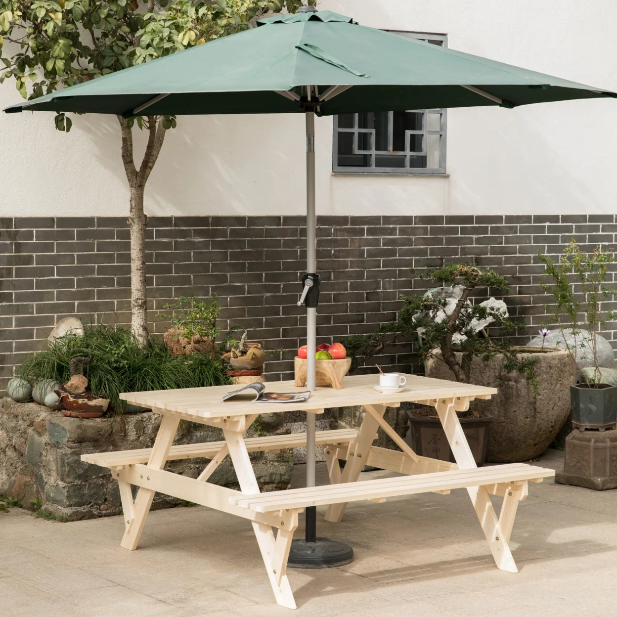 A-Frame Outdoor Patio Deck Garden Picnic Table