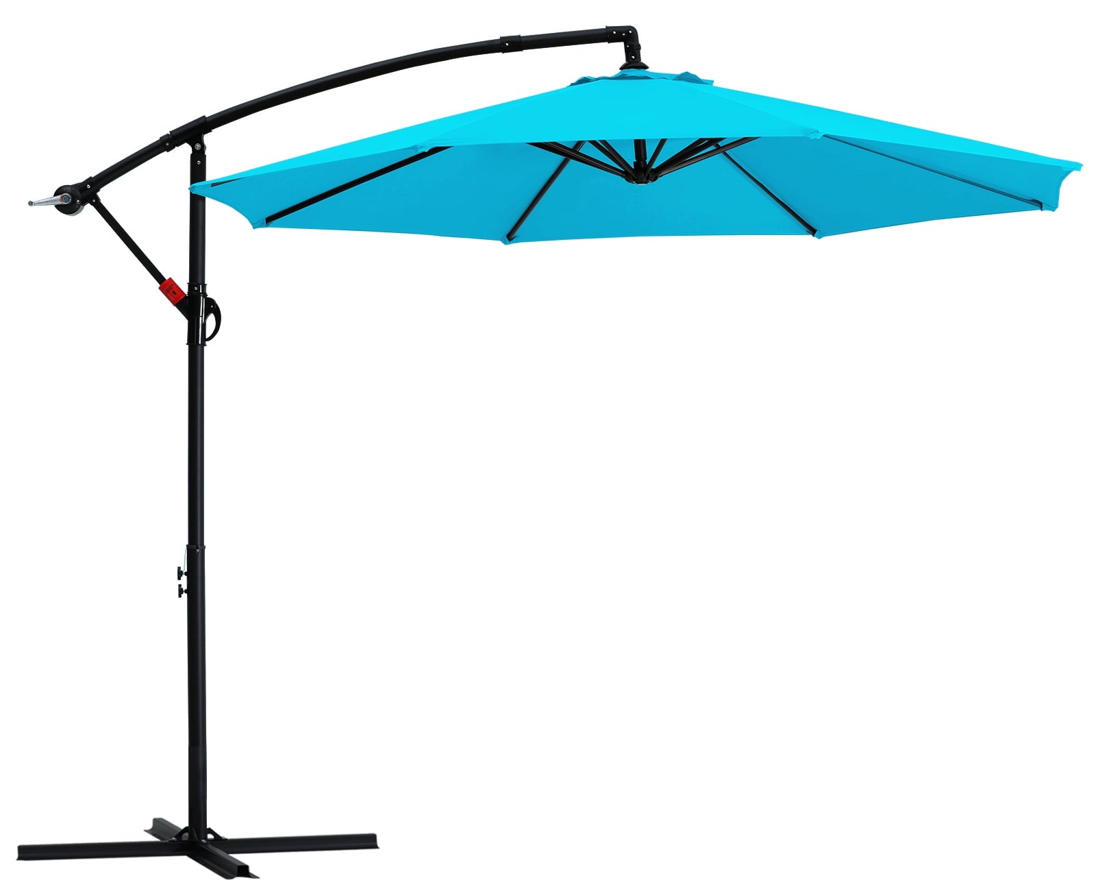 ABCCANOPY 10 FT Patio Umbrellas with Crank & Cross Base for Garden, Backyard, Pool and Beach, 12+ Colors(Turquoise)