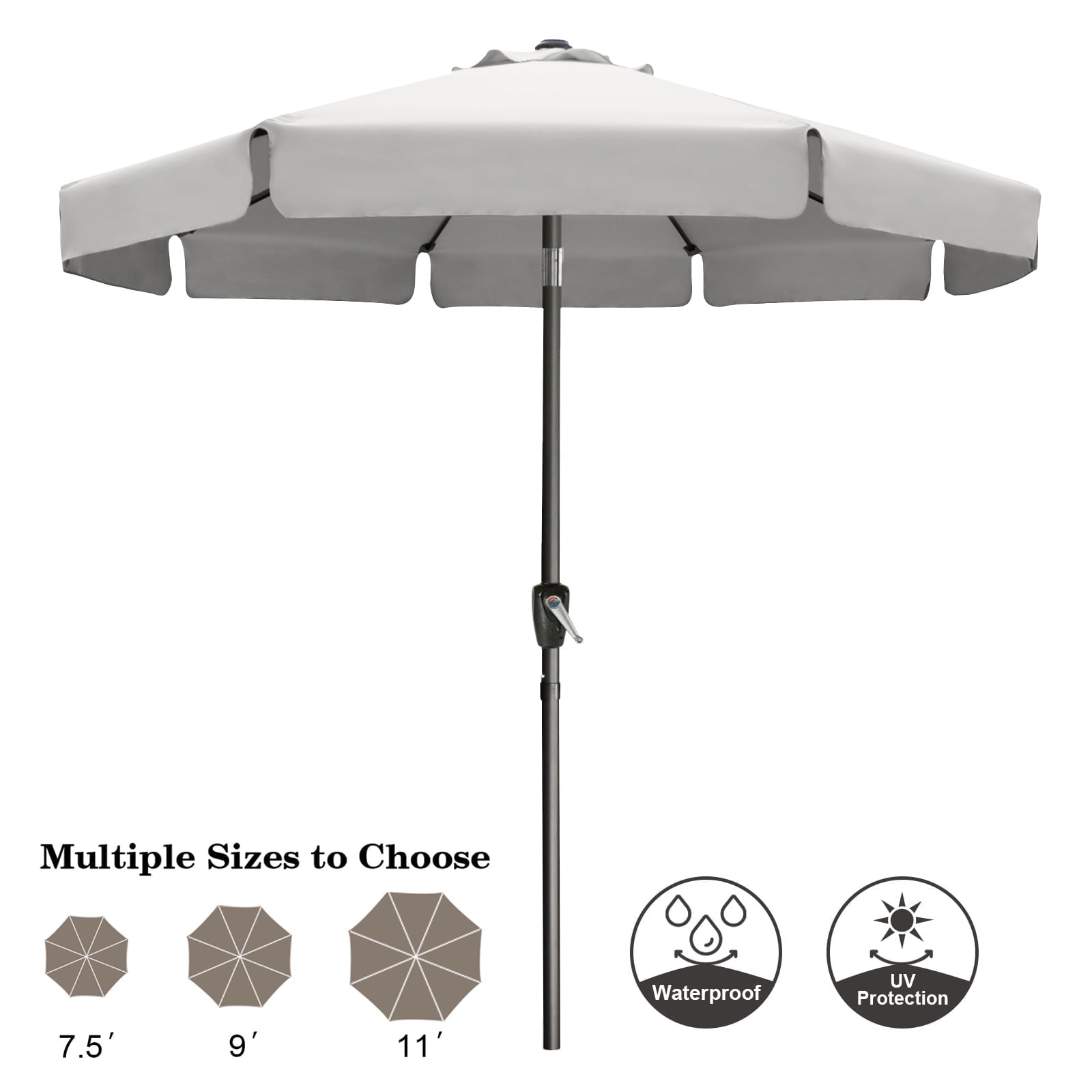 ABCCANOPY 10ft Outdoor Market Patio Umbrella with Push Button Tilt,13+Colors, Red