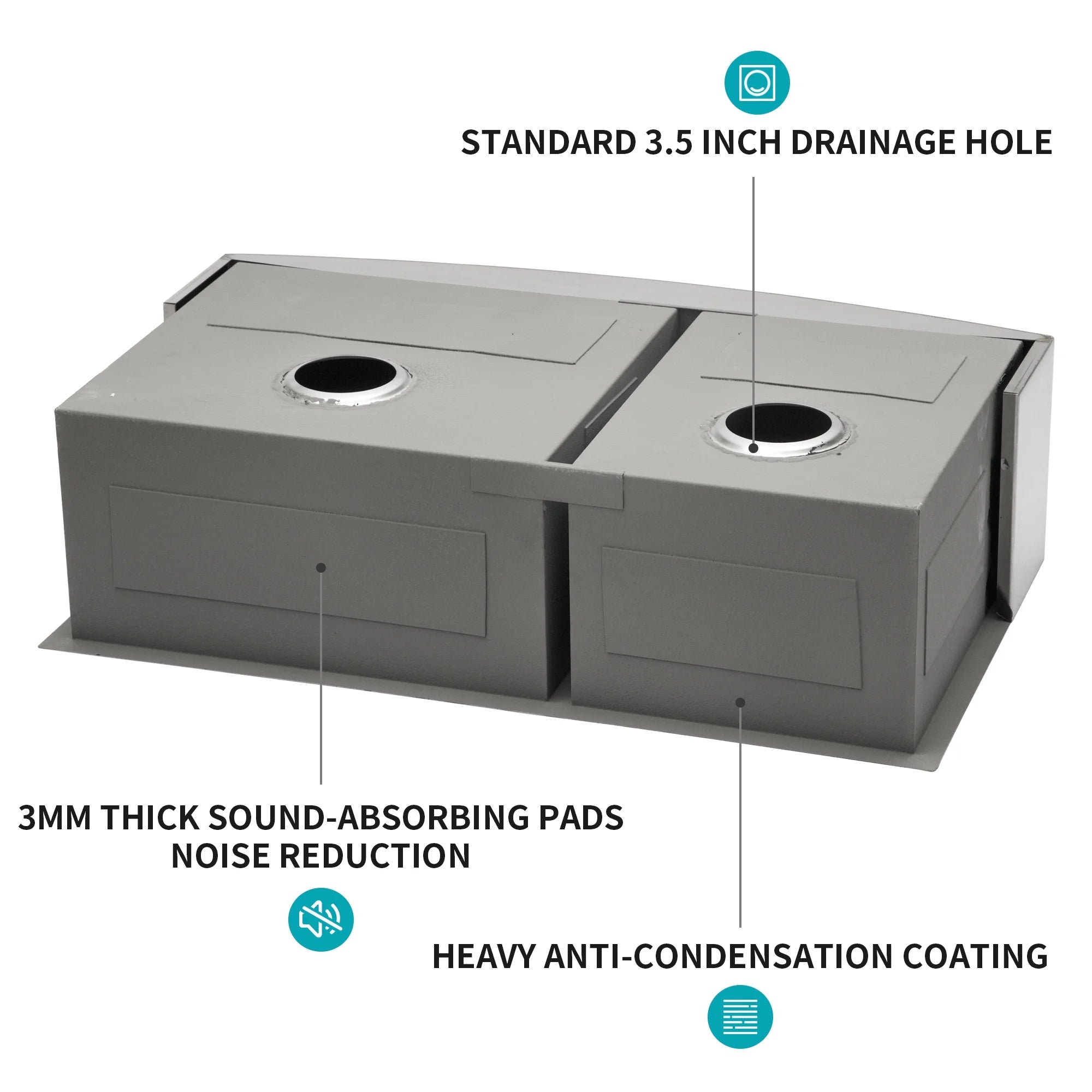 33"x20"x9" Brushed Nickel Stainless Steel Farmhouse Apron Front Kitchen Sink, 60/40 Double Bowl