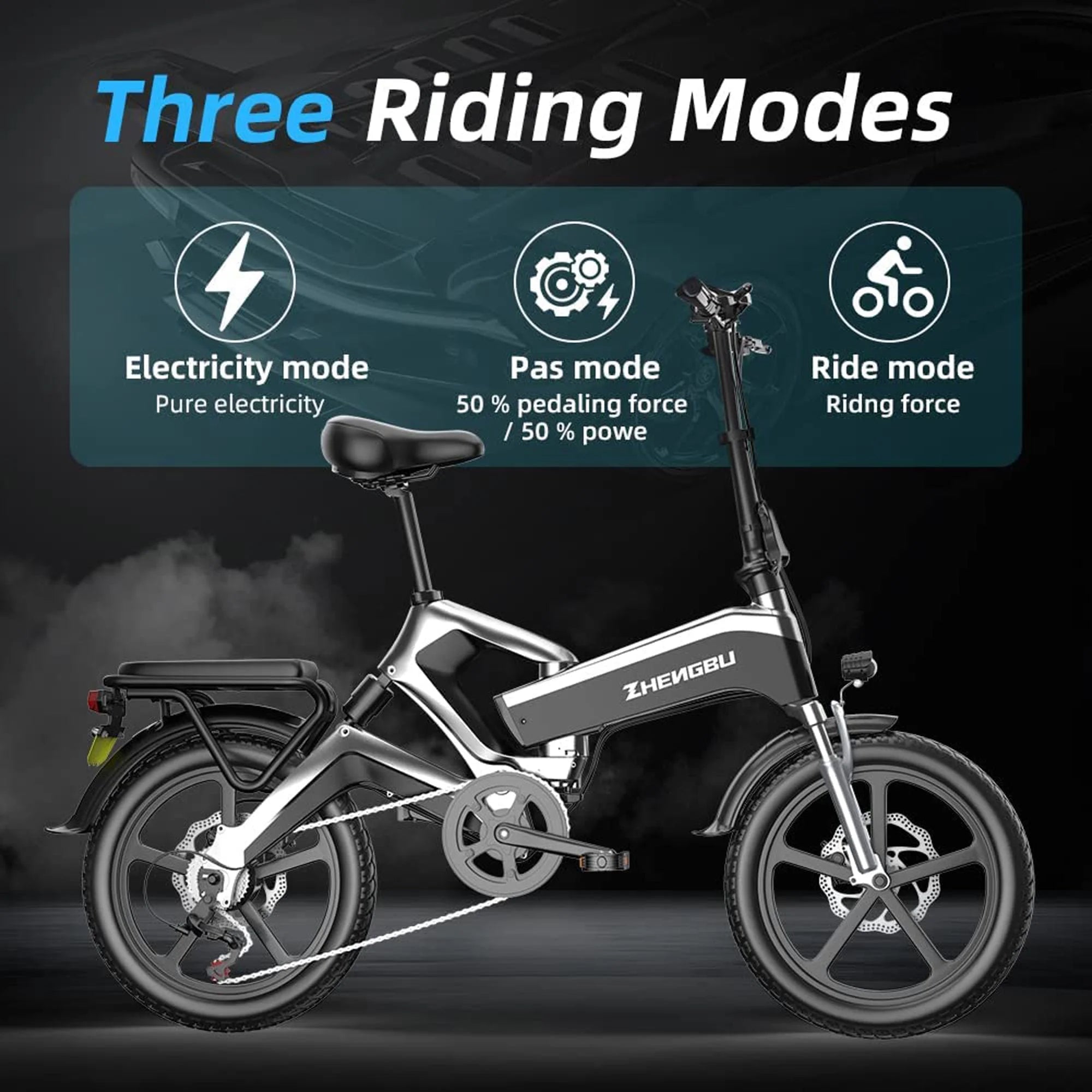 20'K6 Electric Bike for Adults,Ebike with 500W Motor 48V 10AH/12.8Ah Battery, E Bikes Shimano 7-Speed and Dual Shock Absorber Folding Electric Road Bicycle for Urban Commuting