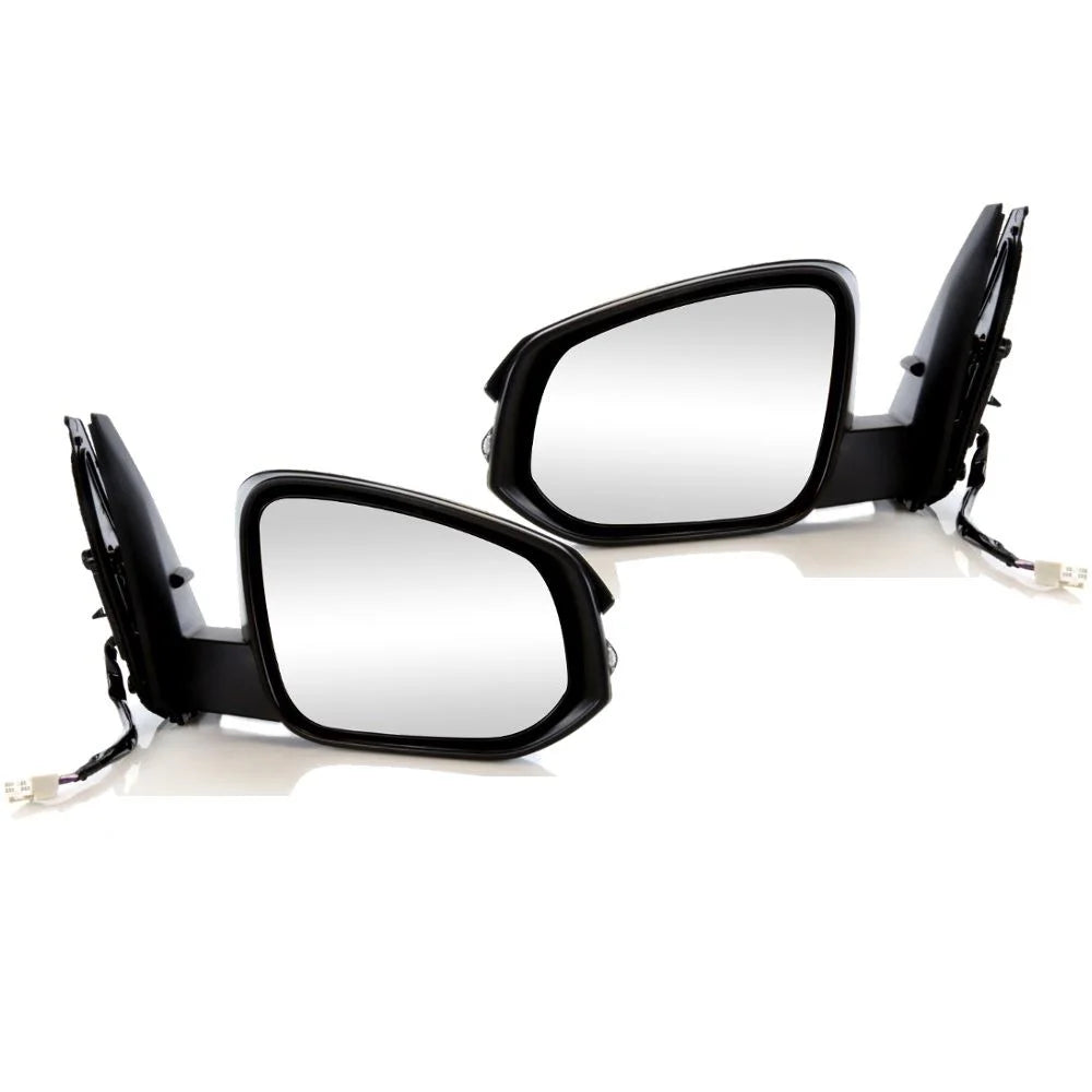 AutoShack Driver and Passenger Side Mirror Power Manual Folding Heated Smooth Set of 2 Replacement for 2014 Toyota 4Runner 4.0L V6 4WD RWD KAPTO1320312PR