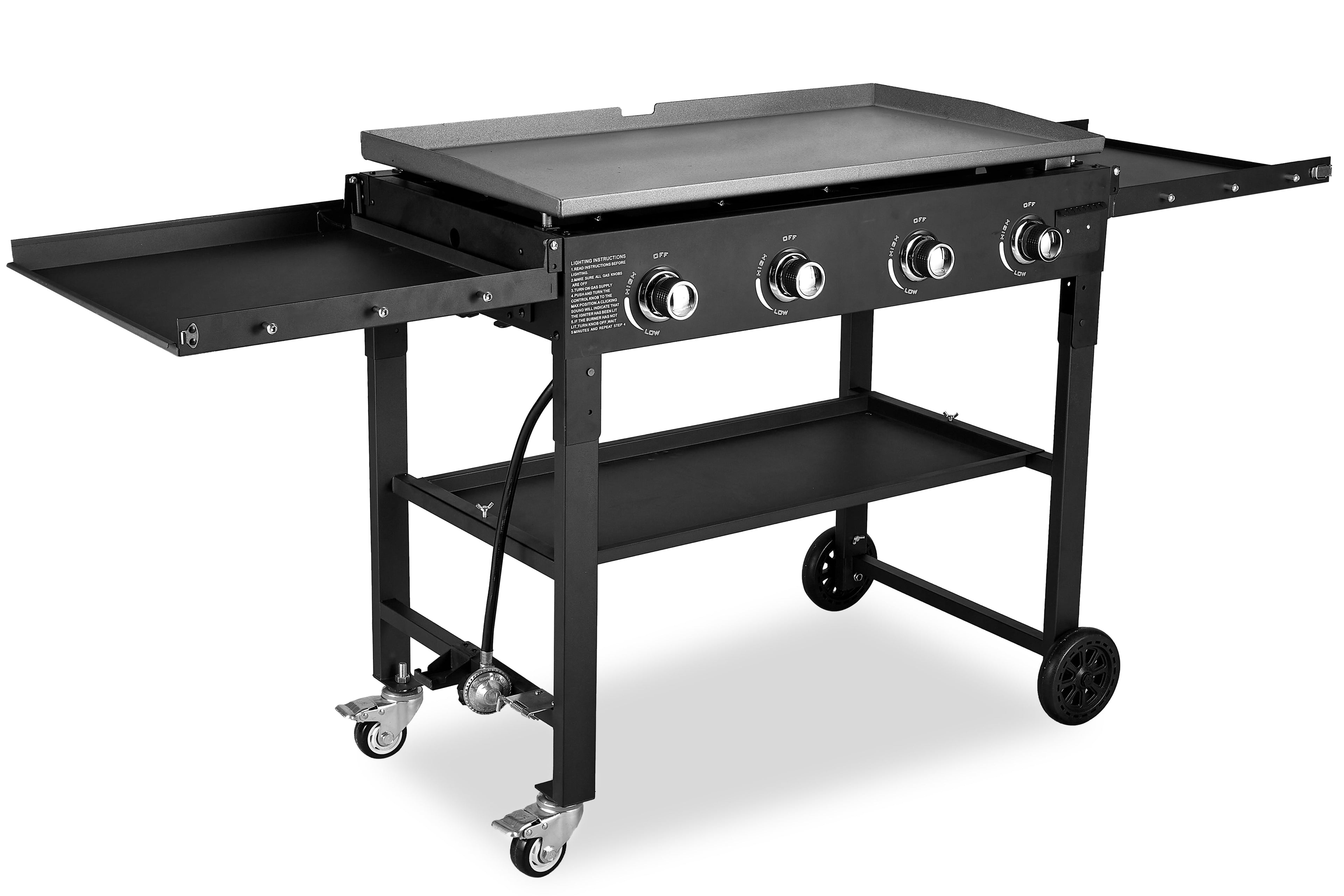 AKIUDEX 4-Burner 36" Propane Outdoor Barbecue Griddle Station Flat Table Top Gas Grill Griddle for Camping