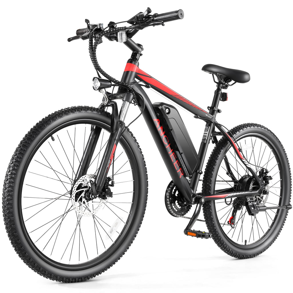 ANCHEER 26'' Electric Bike Adults/Electric Mountain Bike with 500W Motor, Up to 50 Miles commuter Ebike/Electric Bicycle with Removable 48V-7.8Ah Battery
