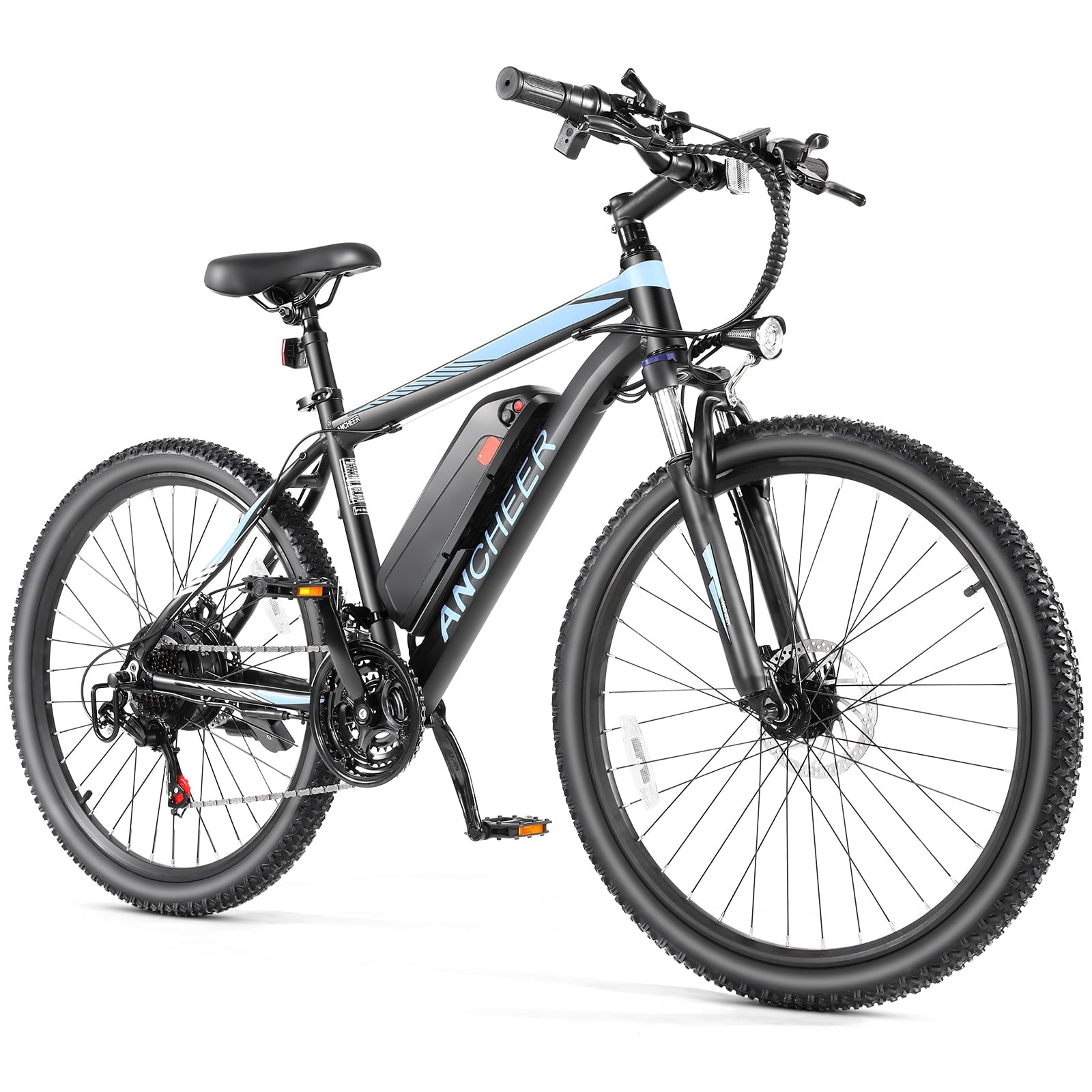 ANCHEER 26'' Electric Bike Adults/Electric Mountain Bike with 500W Motor, Up to 50 Miles commuter Ebike/Electric Bicycle with Removable 48V-7.8Ah Battery