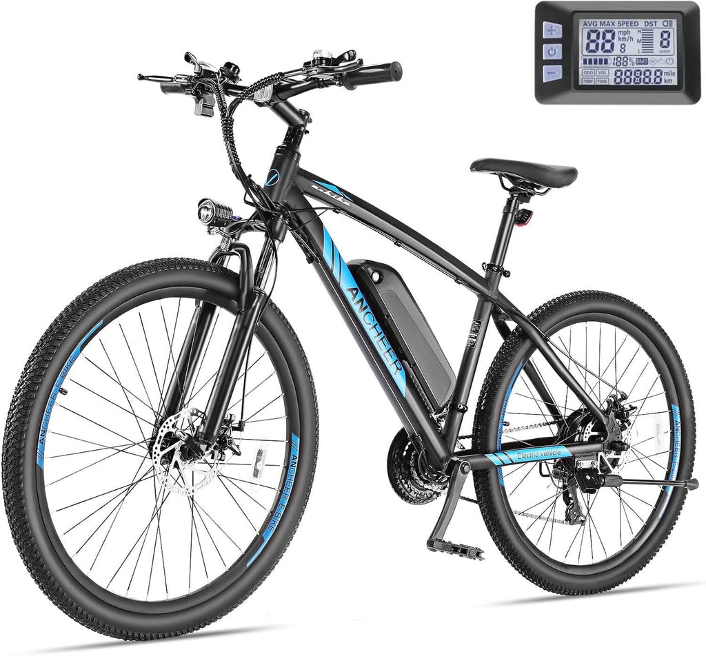 ANCHEER 500W Electric Bike for Adults 27.5" Electric Mountain Bike 3 Hours Fast Charge, Ebike for Adults with 48V 10.4Ah Removable Battery, Color LCD Display UL2849