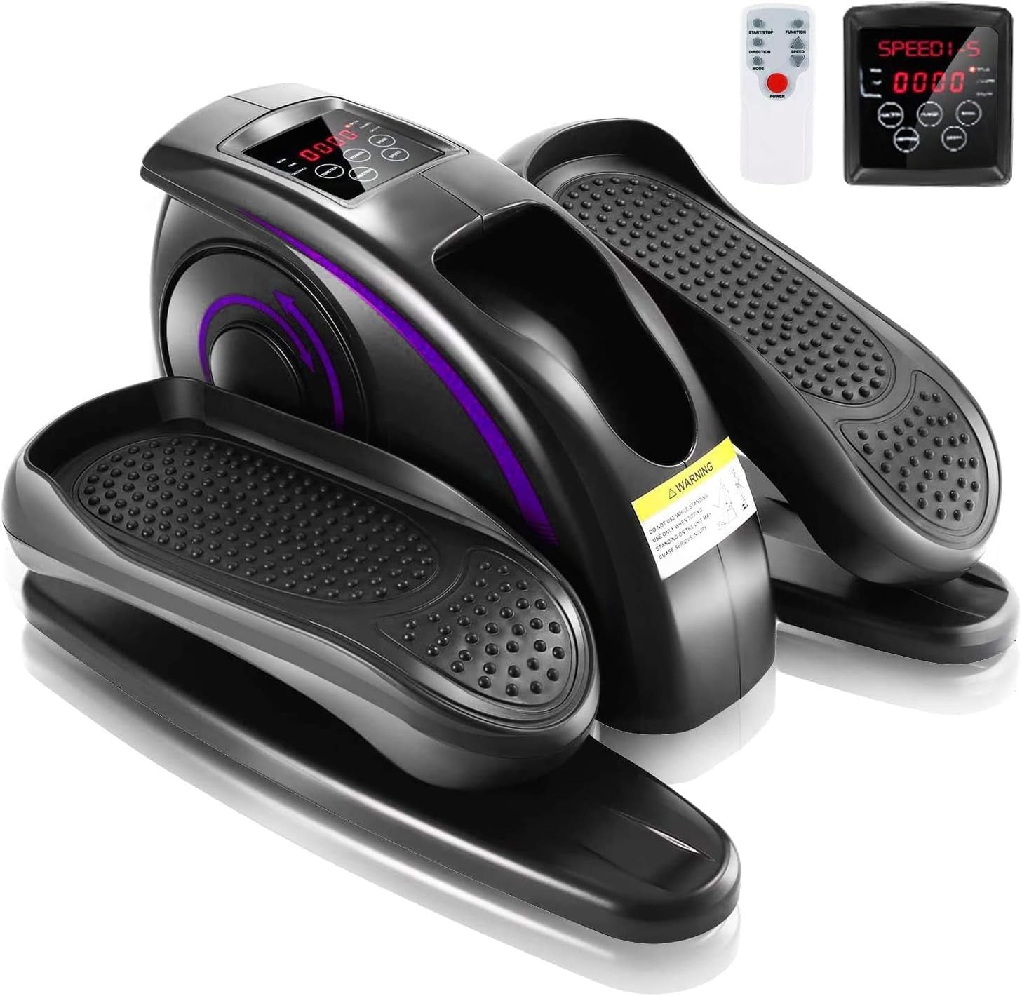 ANCHEER Elliptical Machine Electric Pedal Bike Exerciser Trainer with LCD Monitor Quiet Compact Exercise Under Desk Elliptical for Home Office Use, Blue