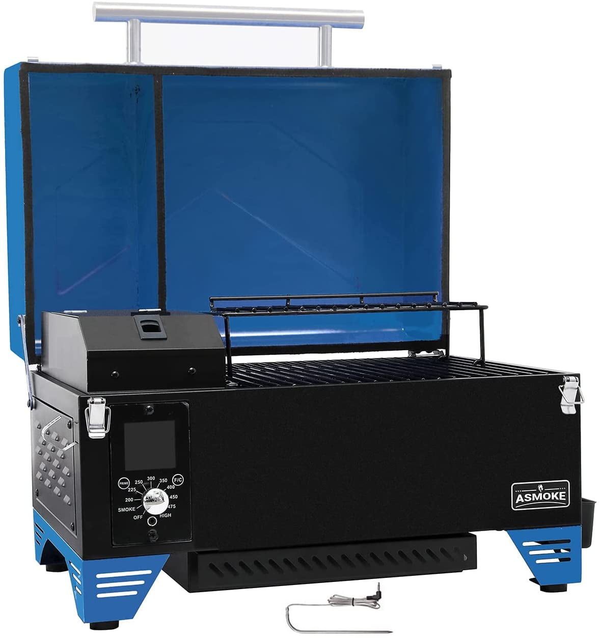 ASMOKE AS350 256-sg. in. Portable Wood Pellet BBQ Grill And Smoker Red