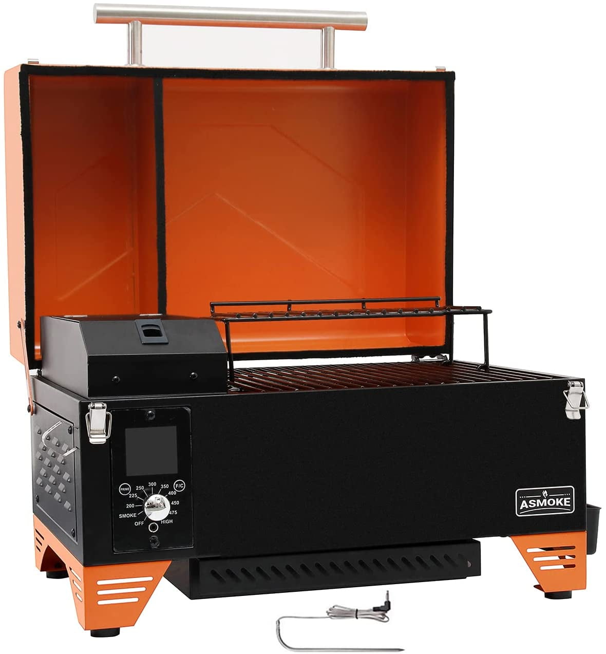 ASMOKE AS350 256-sg. in. Portable Wood Pellet BBQ Grill And Smoker Red