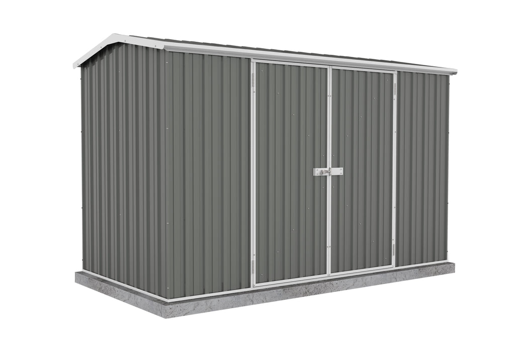 Absco Shed Premier 10 x 5 ft. Galvanized Steel and Metal Storage Shed, Gray