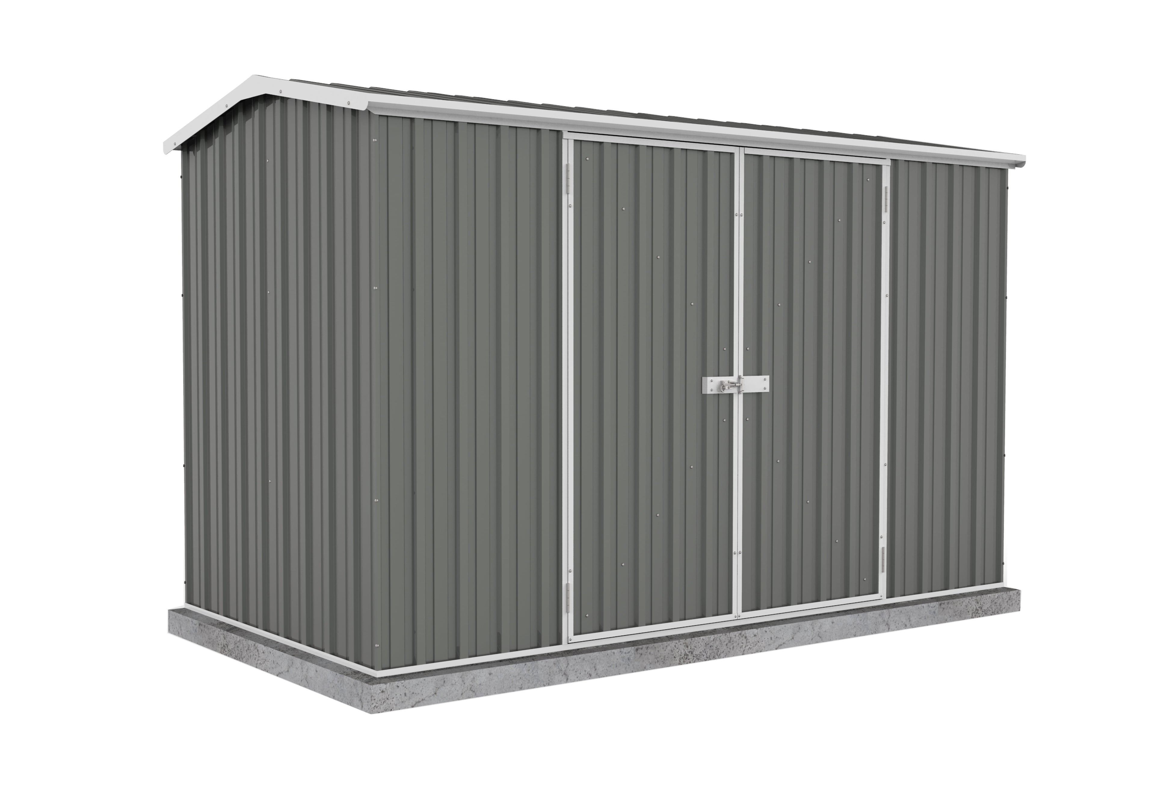 Absco Shed Premier 10 x 5 ft. Galvanized Steel and Metal Storage Shed, Gray