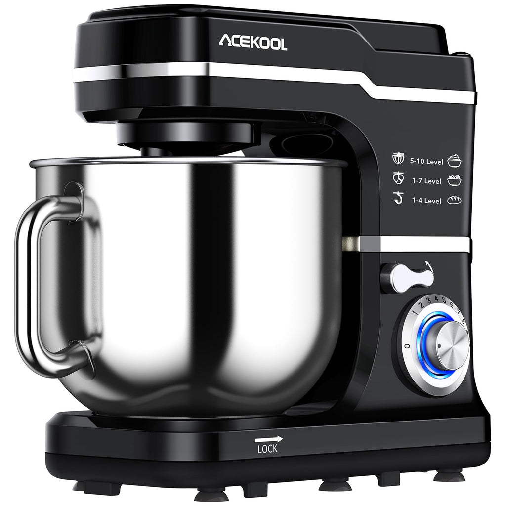 Acekool Stand Mixer, 7.5Qt 10 Speed 660W Tilt Head Electric Food Mixer