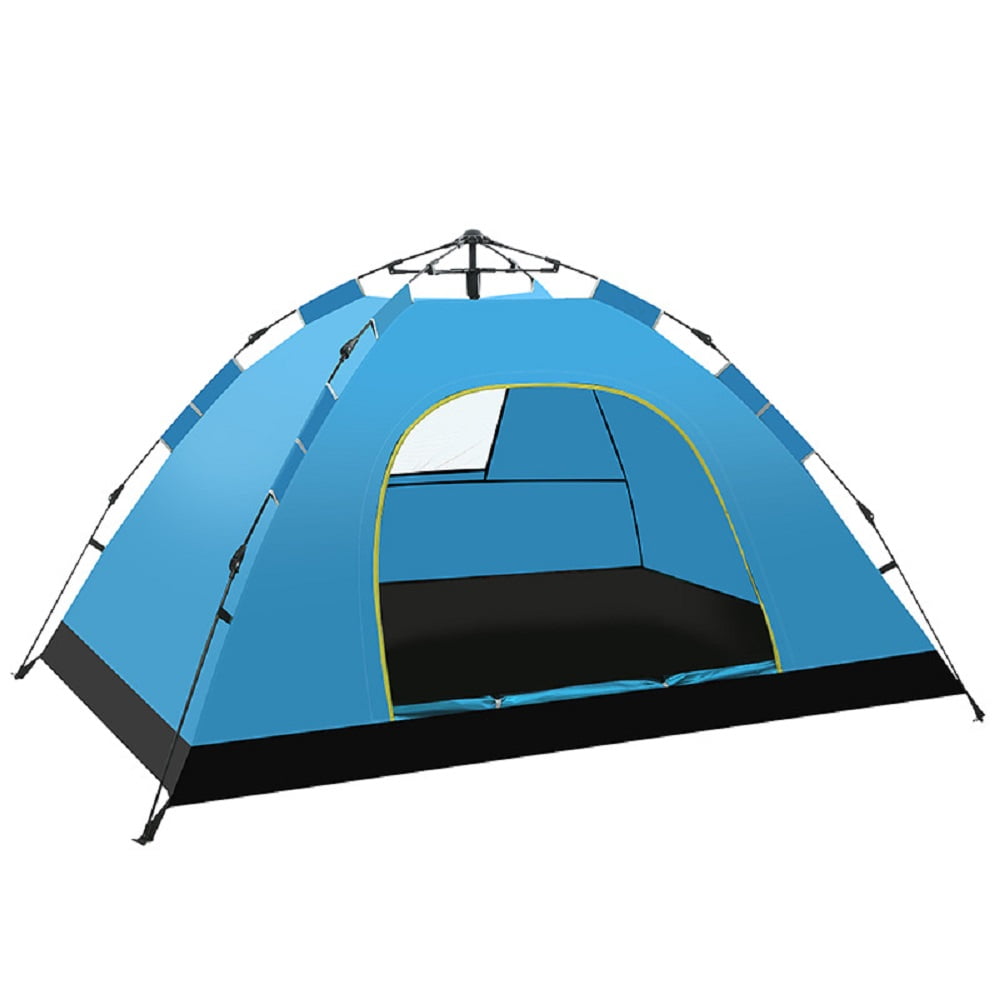 Aedavey Camping Tent 3 Person Automatic Pop Up Instant Tent Waterproof Windproof Portable 7' x 7' x 53" Lake Blue