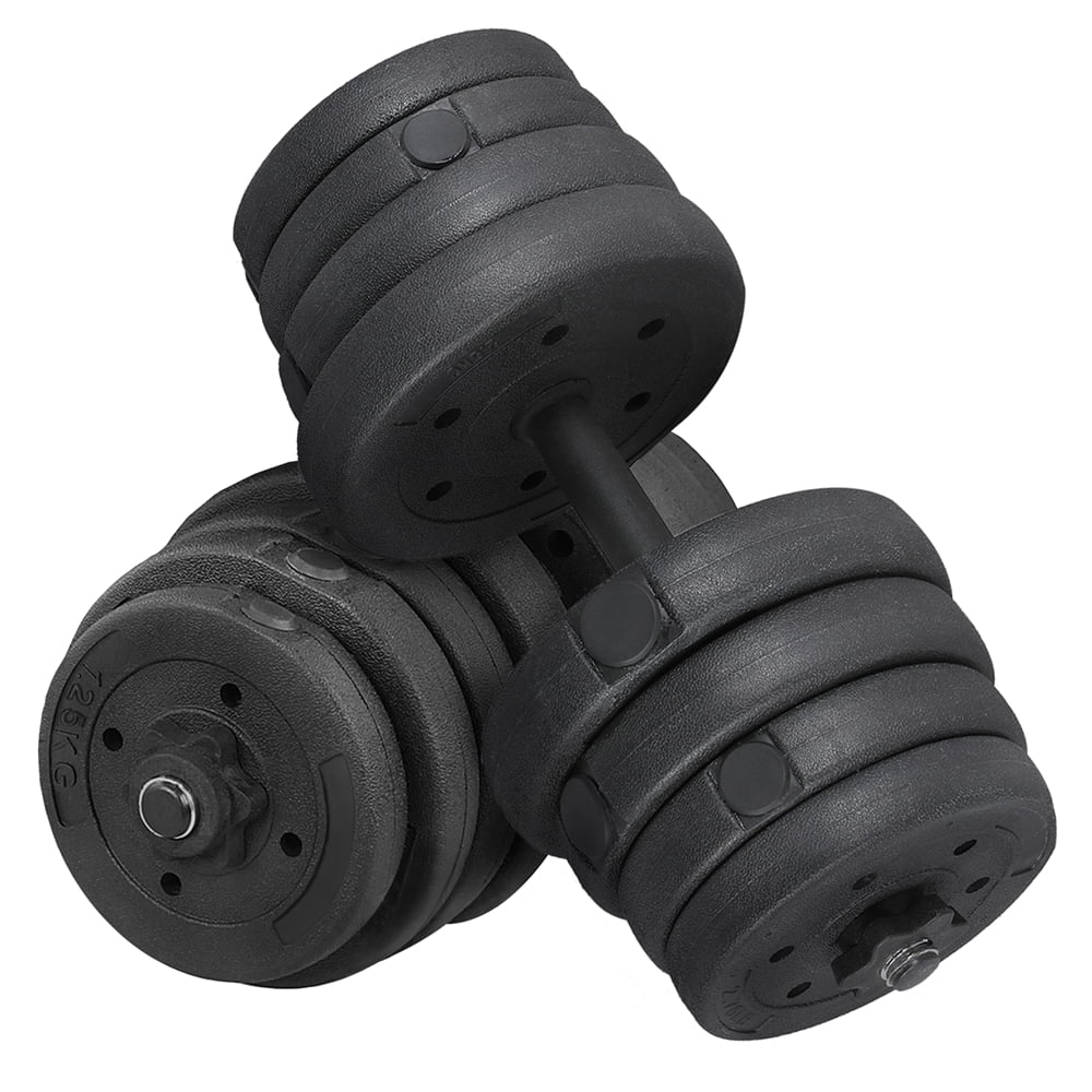 Alden Design Adjustable Dumbbell Set for Home and Gym Exercise, Black, 44 Lb
