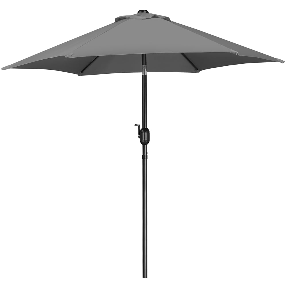 Alden Design Patio Umbrella with Crank and Push Button to Tilt, Multiple Sizes and Colors
