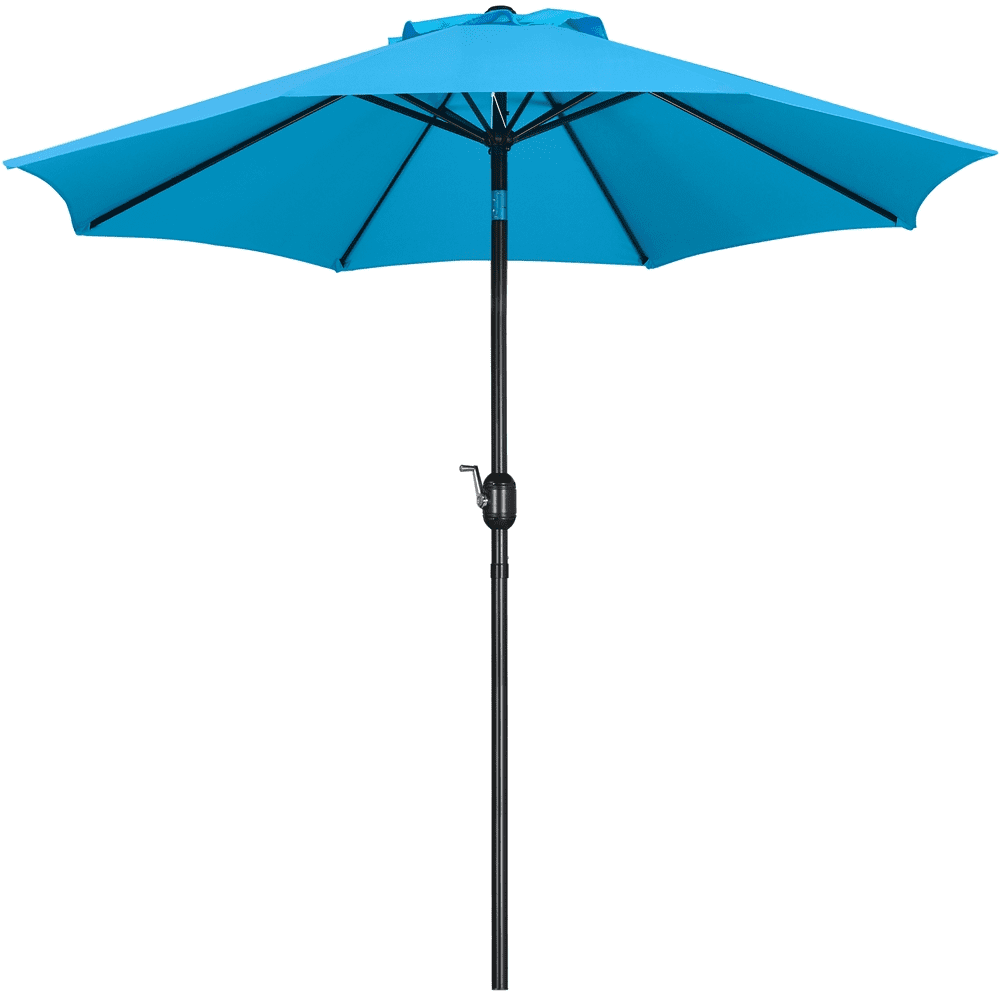 Alden Design Patio Umbrella with Crank and Push Button to Tilt, Multiple Sizes and Colors