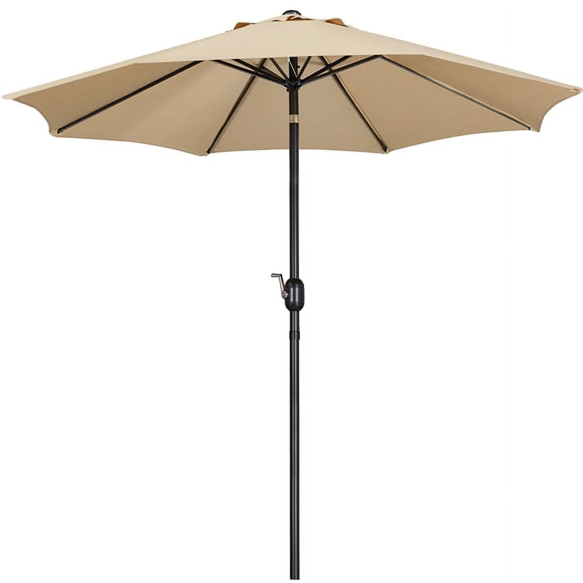 Alden Design Patio Umbrella with Crank and Push Button to Tilt, Multiple Sizes and Colors