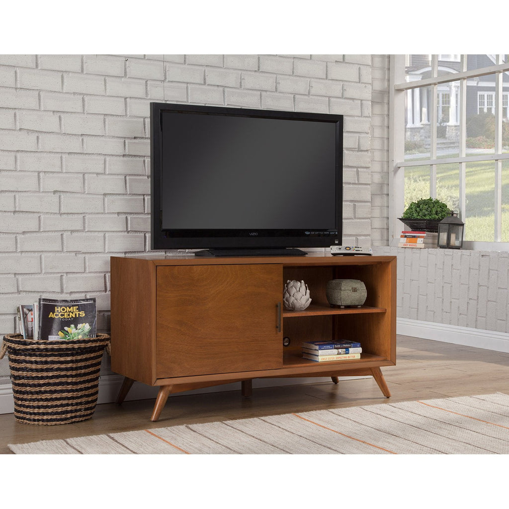 Alpine Furniture Flynn Small TV Console, Acorn