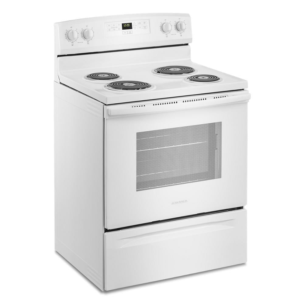 AMANA ACR4303MFW 30" freestanding coil electric range