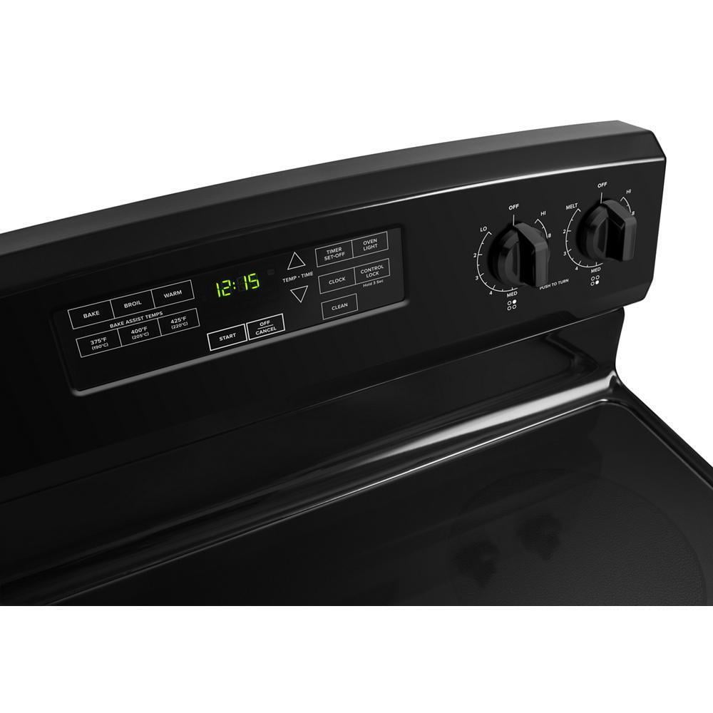 Amana AER6603SFB - Range - Freestanding - Width: 29.9 in - Depth: 27.8 in - Height: 46.9 in - with Self-Cleaning - Black