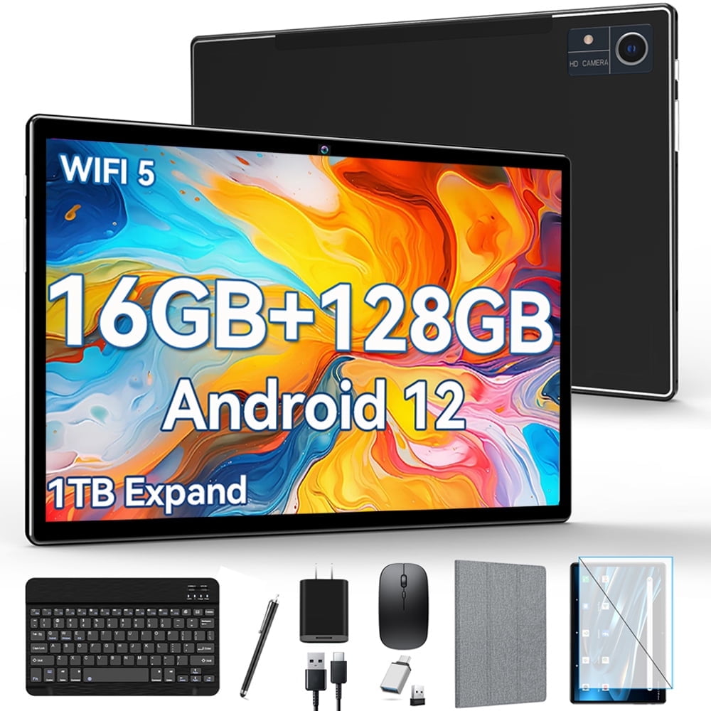 Android 14 Tablet,128GB ROM 1TB Expand,HD IPS Touchscreen, 5G/2.4G WiFi, Bluetooth 5.0, GPS, 4G Phone Tablet,2024 Newest