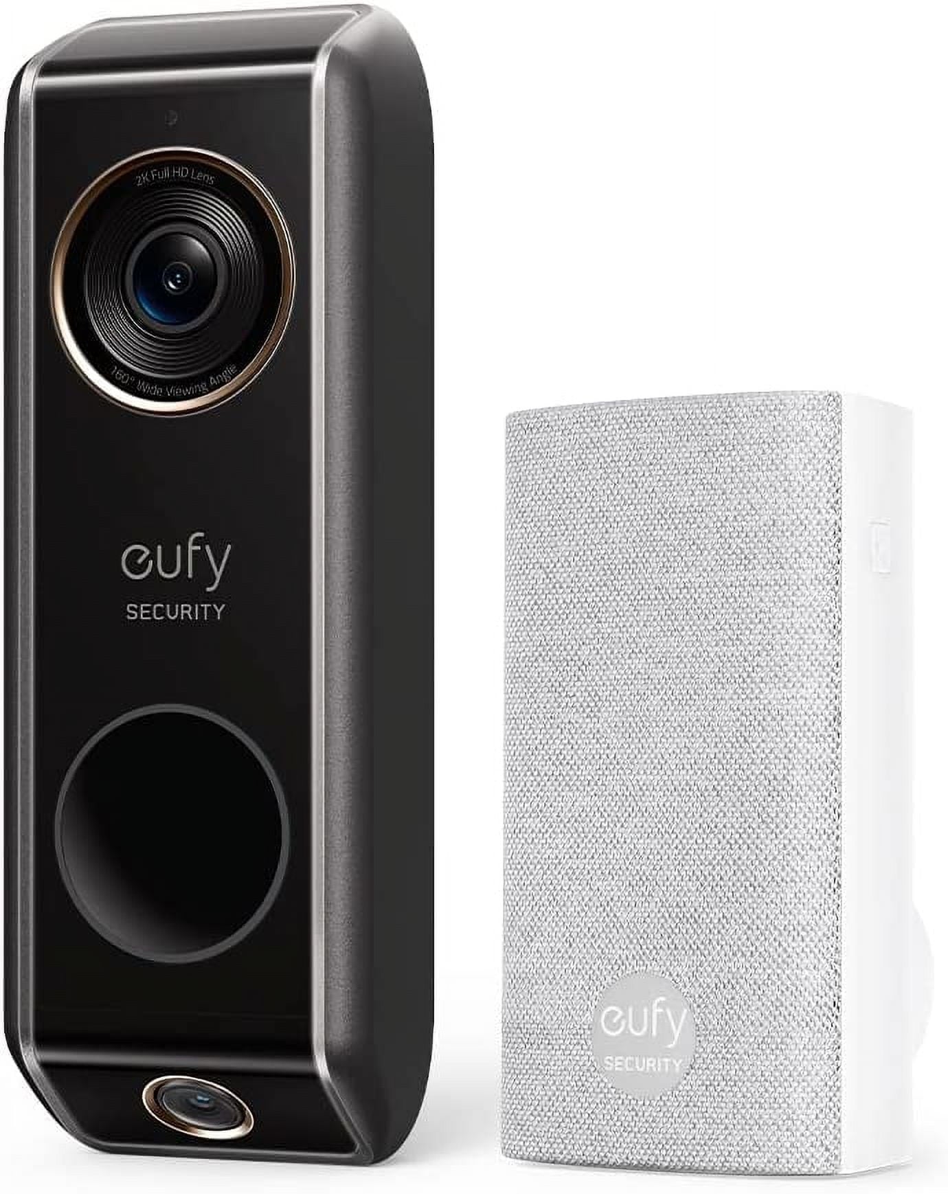 Anker eufy Security Video Doorbell (Wired) with Chime,2K Dual Camera ,Delivery Guard